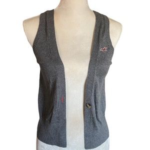 Hollister Co. Grey Lightweight‎ Sweater Vest sz M